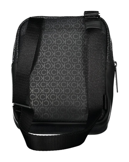 Calvin Klein Sleek Black Shoulder Bag with Contrasting Accents
