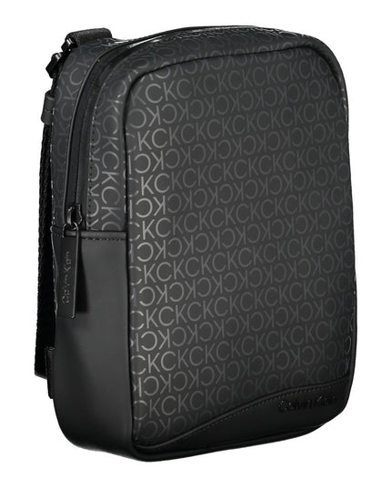 Calvin Klein Sleek Black Shoulder Bag with Contrasting Accents