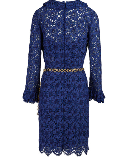 Gucci Blu Viscose and Cotton Mid Long Dress