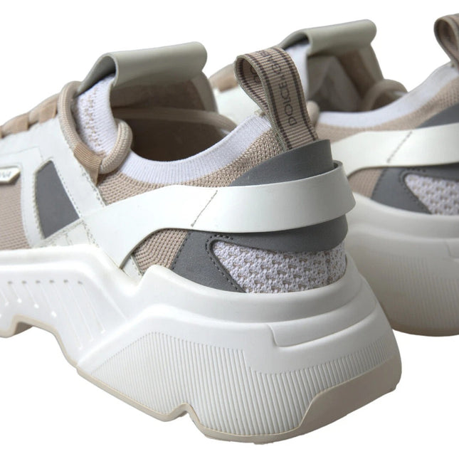 Dolce & Gabbana Sneakers White Beige Leather Sport DAYMASTER Shoes