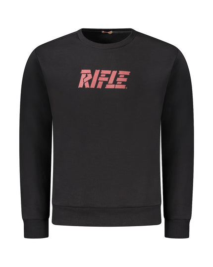 Rifle Black Cotton Men's Crewneck Sweater