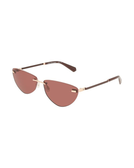 Calvin Klein Pink Metal Women Sunglass