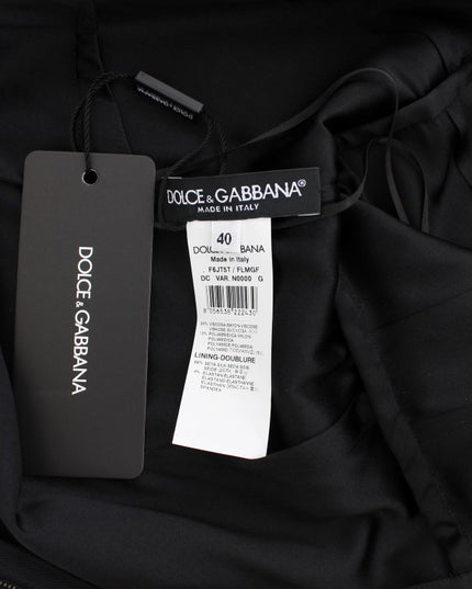 Dolce & Gabbana Black Floral Lace Long Ball Maxi Dress