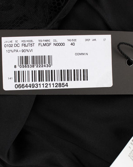 Dolce & Gabbana Black Floral Lace Long Ball Maxi Dress