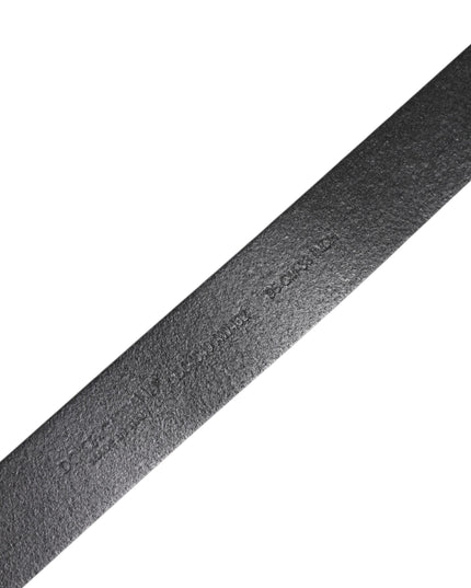 Dolce & Gabbana Black Classic Leather Metal Buckle Belt