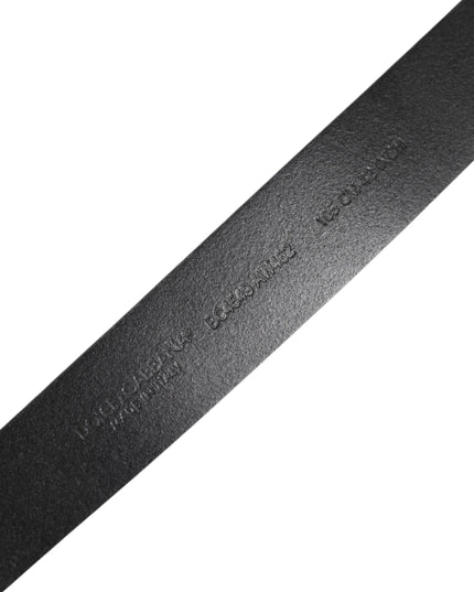 Dolce & Gabbana Black Classic Leather Metal Buckle Belt