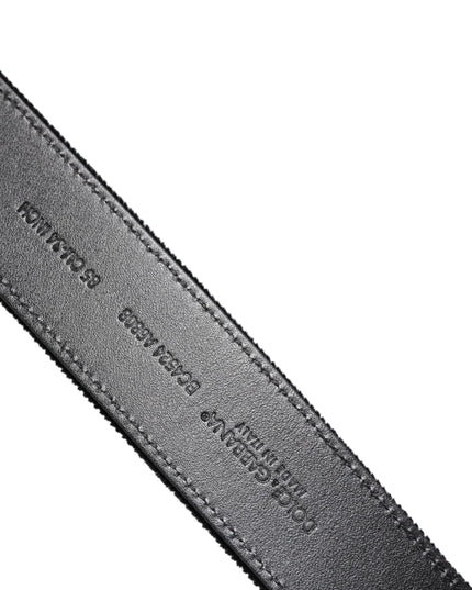 Dolce & Gabbana Black Cotton Silver Metal Buckle Belt