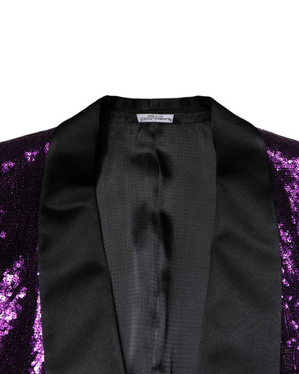 Dolce & Gabbana Purple SICILIA Sequin Embellish Coat Jacket