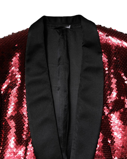 Dolce & Gabbana Red SICILIA Sequin Embellish Blazer Jacket