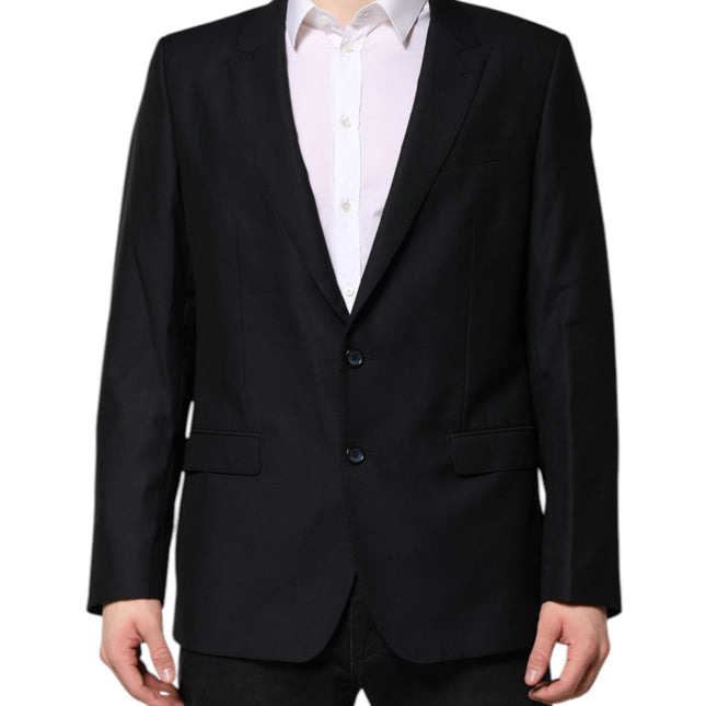 Dolce & Gabbana Dark Blue MARTINI Wool Blazer Coat Jacket