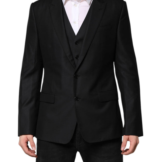 Dolce & Gabbana Black Single Breasted Suit 2 Piece Jacket