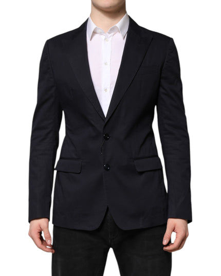 Dolce & Gabbana Dark Blue TAORMINA Cotton Blazer Suit Jacket