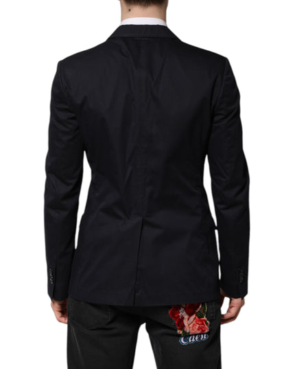 Dolce & Gabbana Dark Blue TAORMINA Cotton Blazer Suit Jacket