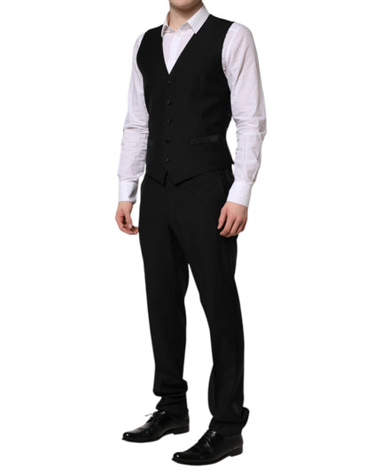 Dolce & Gabbana Black MARTINI Crystal Embellished 3 Pc Suit