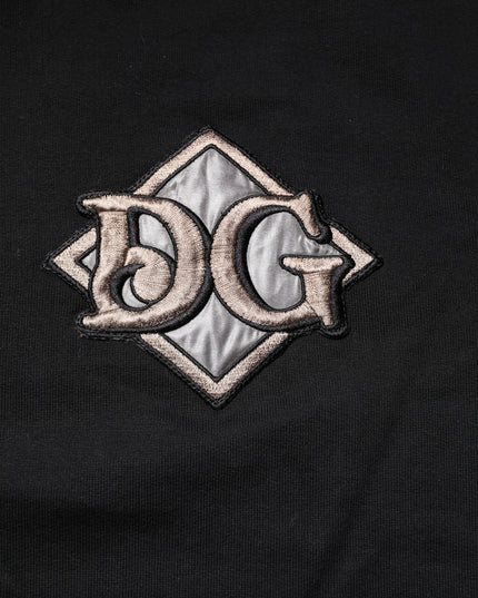 Dolce & Gabbana Black Logo Embroidery Sweatshirt Sweater