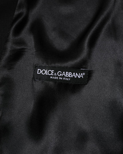 Dolce & Gabbana Black Wool Dress Formal Men Waistcoat Vest