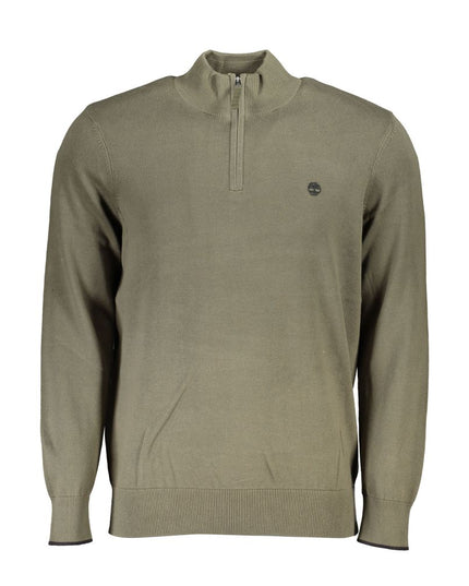 Timberland Organic Cotton Half Zip Sweater - Lush Green