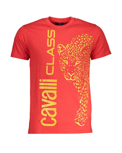 Cavalli Class Red Cotton T-Shirt
