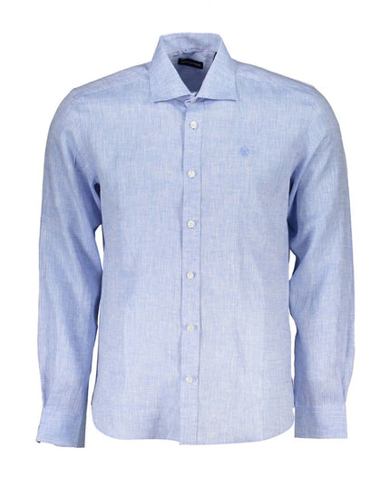 North Sails Light Blue Linen Men Shirt