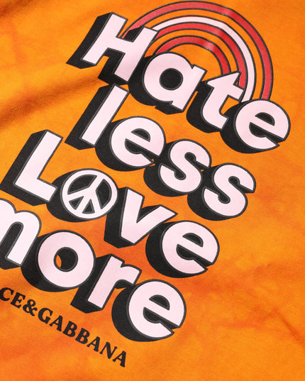 Dolce & Gabbana Orange Purple Printed Round Neck T-shirt