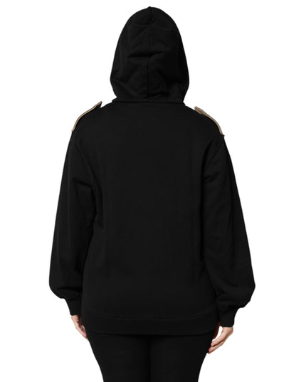 Dolce & Gabbana Black Logo Hooded Full Zip Sweatshirt Jacket