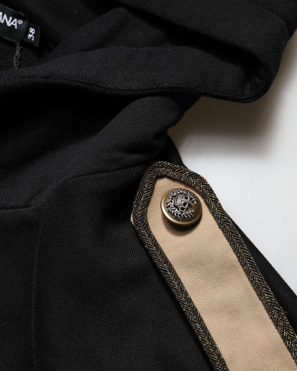 Dolce & Gabbana Black Logo Hooded Full Zip Sweatshirt Jacket