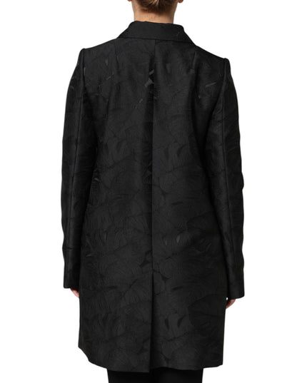 Dolce & Gabbana Black Single Breasted Trench Coat Jacket