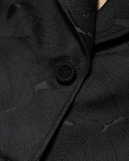 Dolce & Gabbana Black Single Breasted Trench Coat Jacket