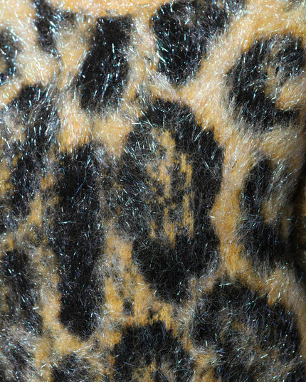 Dolce & Gabbana Multicolor Leopard Mohair Crew Neck Sweater
