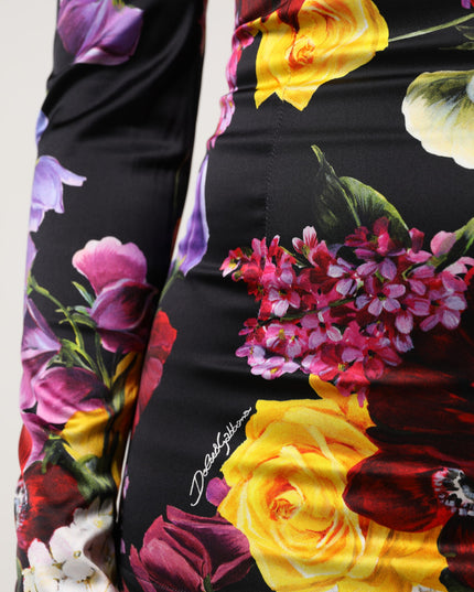 Dolce & Gabbana Multicolor Ortensies Long Sleeves Blouse Top