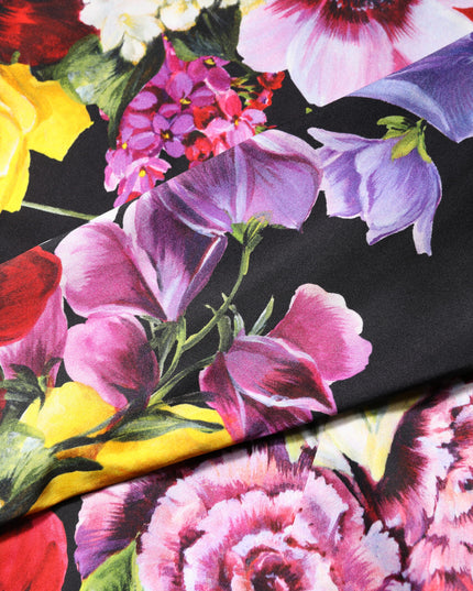 Dolce & Gabbana Multicolor Ortensies Long Sleeves Blouse Top