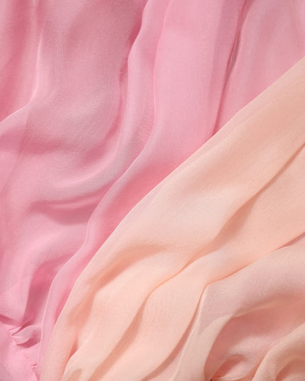 Dolce & Gabbana Pink Plunging V-neck Long Sleeves Blouse Top