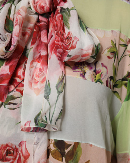 Dolce & Gabbana Multicolor Floral Patchwork Long Sleeves Top