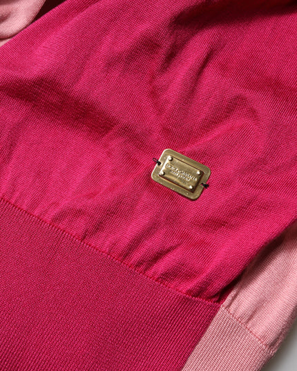 Dolce & Gabbana Pink Short Sleeves Buttoned Ascot Collar Top