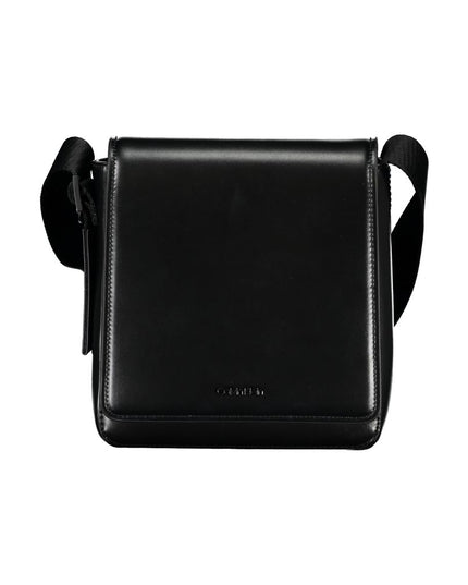 Calvin Klein Sleek Black Shoulder Bag with Logo Detail