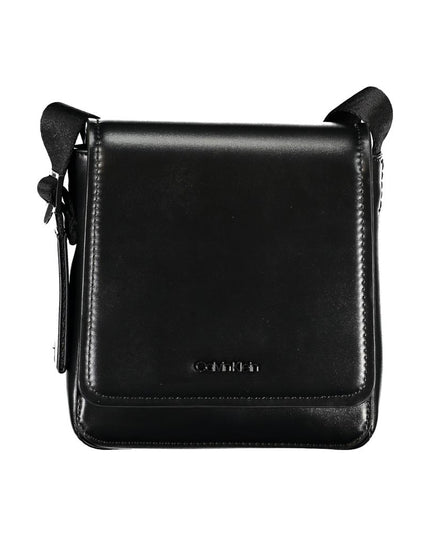 Calvin Klein Sleek Black Shoulder Bag with Logo Detail