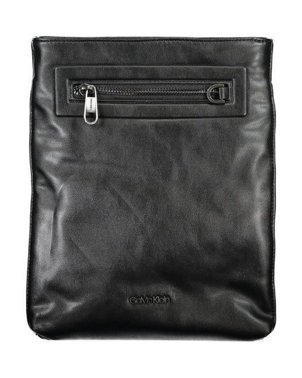 Calvin Klein Sleek Black Shoulder Bag with Contrast Details