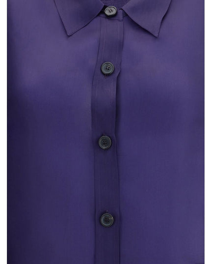 Khaite Purple Silk Dress Shirt
