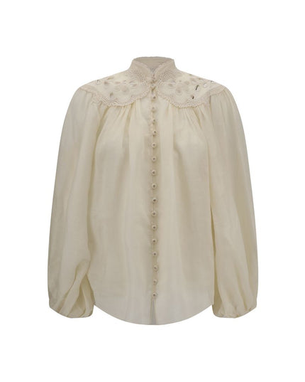 Zimmermann Cream Ramie Blouse