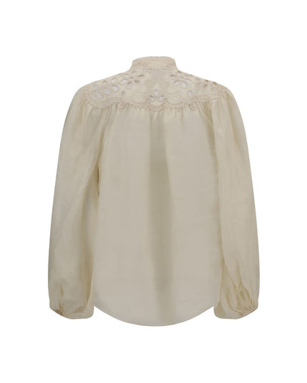 Zimmermann Cream Ramie Blouse