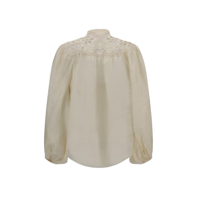 Zimmermann Cream Ramie Blouse