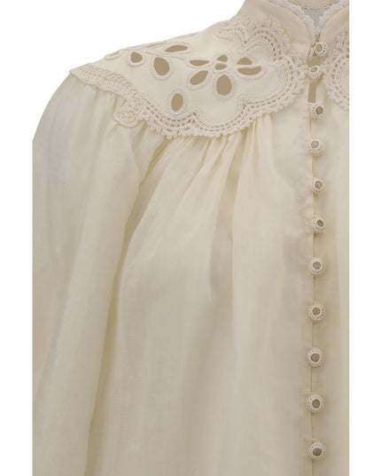 Zimmermann Cream Ramie Blouse