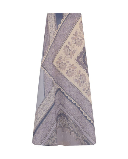 Zimmermann Purple Linen Midi Skirt