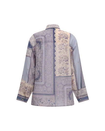 Zimmermann Purple Cotton Pattern Shirt