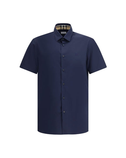 Burberry Blue Cotton Shortsleeve Shirt