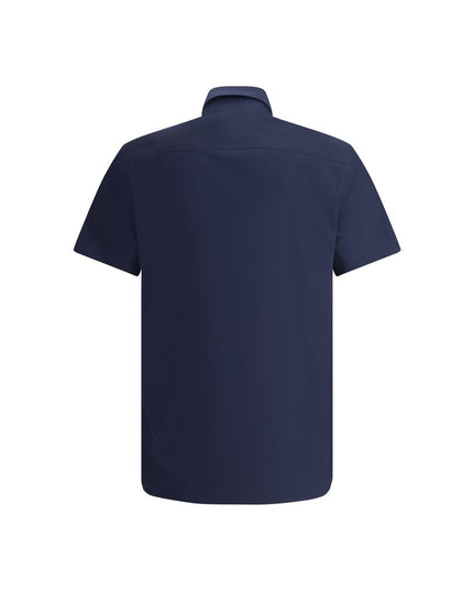 Burberry Blue Cotton Shortsleeve Shirt