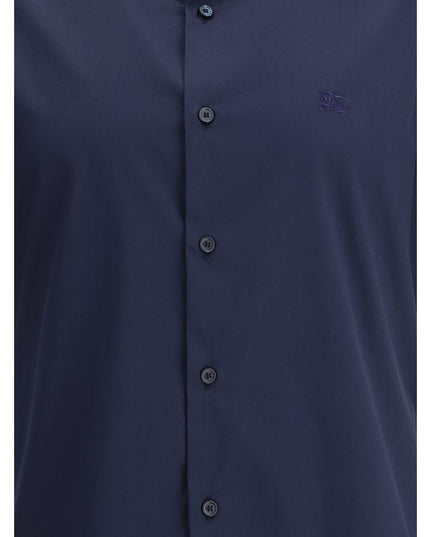 Burberry Blue Cotton Shortsleeve Shirt