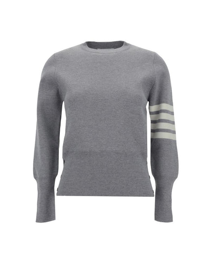 Thom Browne Gray Fleece Wool Sweatshirt