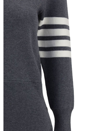 Thom Browne Gray Fleece Wool Sweatshirt
