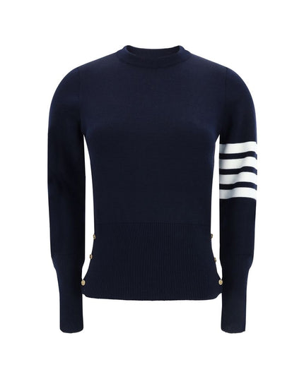 Thom Browne Blue Fleece Wool Sweatshirt